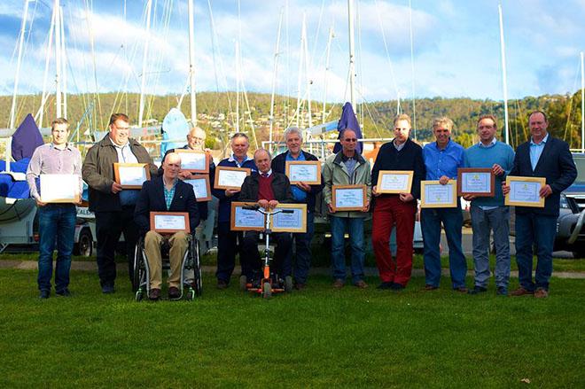 Yachting Tasmania award winners and inductees into the Yachting Hall of Fame for 2015. © Dane Lojek